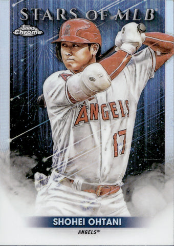 2022 Shohei Ohtani Topps Series 1 STARS OF MLB CHROME #SMLBC-24 Anaheim Angels