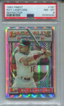 1993 Ray Lankford Topps Finest REFRACTOR PSA 8 #187 St. Louis Cardinals 3292