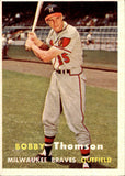 1957 Bobby Thomson Topps #262 Milwaukee Braves BV $15