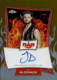 2025 JD McDonagh Topps Chrome WWE RED BRAND GOLD REFRACTOR AUTO 28/50 AUTOGRAPH #RBA-JDM Monday Night Raw