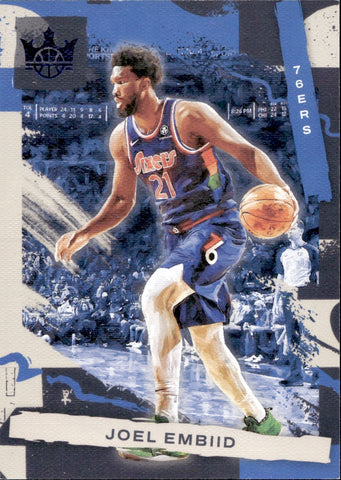 2021-22 Joel Embiid Panini Court Kings EMERALD BLUE 25/25 #49 Philadelphia 76ers