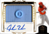 2022 Jordan Walker Leaf Trinity ROOKIE BUTTON AUTO 1/7 AUTOGRAPH RELIC RC #PA-JW1 St. Louis Cardinals