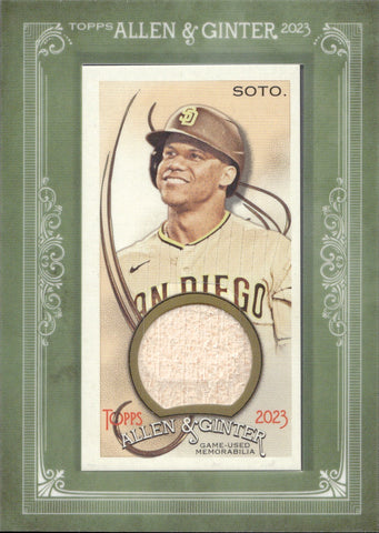 2023 Juan Soto Topps Allen & Ginter MINI FRAMED BAT RELIC #MFR-JS San Diego Padres