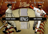 2004 Roger Maris Bob Gibson Donruss Leather and Lumber RIVALS DUAL JERSEY 026/100 RELIC #LLR-35 Yankees Cardinals