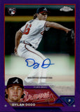 2023 Dylan Dodd Topps Chrome ROOKIE PURPLE REFRACTOR AUTO 029/250 AUTOGRAPH #AC-DD Atlanta Braves