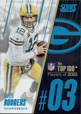 2023 Aaron Rodgers Panini Score TOP 100 #3 Green Bay Packers