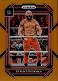 2023 Braun Strowman Panini Prizm WWE ORANGE 92/99 #141 Monday Night Raw