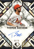 2025 Thomas Saggese Topps Diamond Icons BLACK ROOKIE AUTO 09/10 AUTOGRAPH RC #AC-TS St. Louis Cardinals