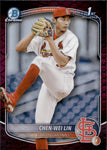 2025 Chen-Wei Lin Bowman Chrome PROSPECTS PURPLE 1ST BOWMAN 057/199 #BCP-141 St. Louis Cardinals