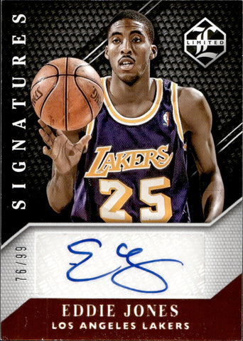 2015-16 Eddie Jones Panini Limited SIGNATURES AUTO 76/99 AUTOGRAPH #LS-EJ Los Angeles Lakers