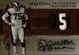 2007 Deacon Jones Leaf Limited MATERIAL MONIKERS PATCH AUTO 09/25 AUTOGRAPH RELIC #MM-34 Los Angeles Rams HOF