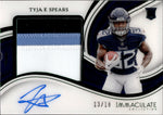 2023 Tyjae Spears Panini Immaculate Collection ROOKIE EMERALD GREEN JUMBO PATCH AUTO 13/18 AUTOGRAPH RELIC RC #PP-TSP Tennessee Titans