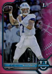 2021-22 Will Levis Bowman University 1ST BOWMAN PINK REFRACTOR ROOKIE RC #52 Tennessee Titans 3