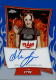 2025 Alba Fyre Topps Chrome WWE BLUE REFRACTOR RED BRAND AUTO 036/150 AUTOGRAPH #RBA-ALB Monday Night Raw