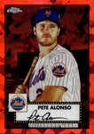 2021 Pete Alonso Topps Chrome Platinum Anniversary RED ATOMIC REFRACTOR 50/100 New York Mets #143