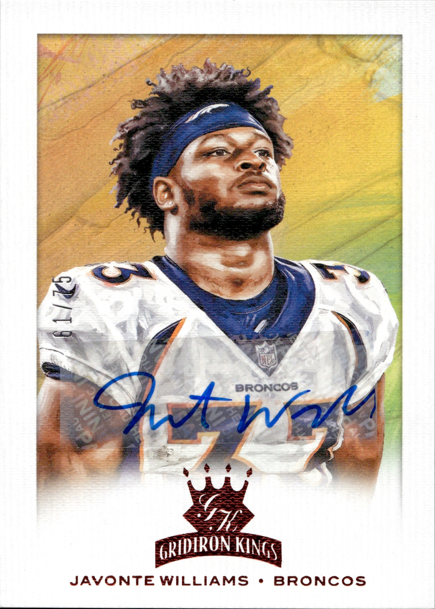 Javonte Williams 2021 Panini Absolute Rookie Card