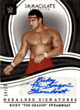 2023 Ricky "The Dragon" Steamboat Panini Immaculate HERALDED SIGNATURES AUTO 02/49 AUTOGRAPH #HS-RDS WWE HOF