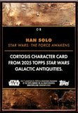 2025 Han Solo Topps Star Wars Galactic Antiquities Cortosis Character Card Purple 45/50 #C-3 Bronze Frame