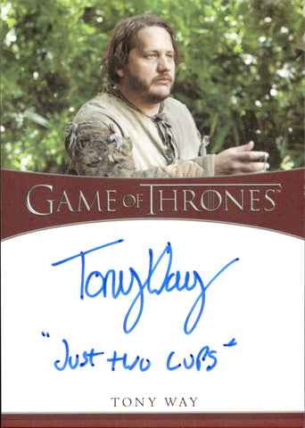 2022 Tony Way as Dontos Hollard Rittenhouse Game of Thrones The Complete Series Volume 2 INSCRIPTION AUTO AUTOGRAPH #_TOWA.3