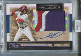 2025 Sebastian Walcott Panini Three and Two HOLO SILVER ROOKIE PATCH AUTO 32/49 AUTOGRAPH RELIC RC #JK-SW Texas Rangers