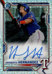 2021 Heriberto Hernandez Bowman Chrome MEGA BOX MOJO AUTO AUTOGRAPH BMA-HH Texas Rangers