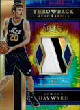 2017-18 Gordon Hayward Panini Select THROWBACK MEMORABILIA TIE DYE PATCH 07/25 RELIC #TM-GHW Utah Jazz