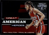 2014-15 Bill Walton Panini Totally Certified BLUE GREAT AMERICAN HEROES 186/299 #43 Portland Trail Blazers HOF