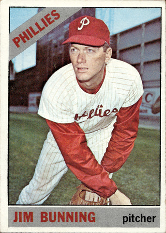 1966 Jim Bunning Topps #435 Philadelphia Phillies BV $40 2