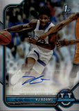 2021-22 KJ Adams Bowman University Chrome 1ST BOWMAN ROOKIE REFRACTOR AUTO AUTOGRAPH #BCPA-KA Kansas Jayhawks