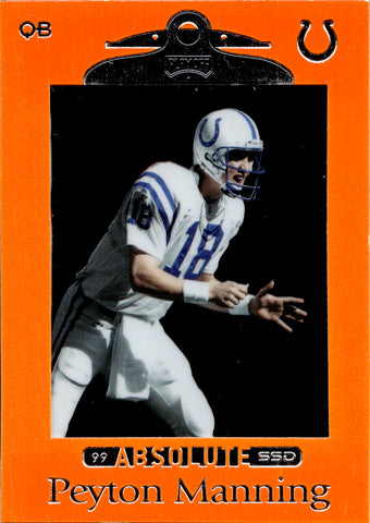 1999 Peyton Manning Playoff Absolute SSD ORANGE BORDER SP #46 Indianapolis Colts HOF