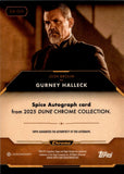 2025 Josh Brolin as Gurney Halleck Topps Chrome Dune GREEN SPICE AUTO 55/99 AUTOGRAPH #SA-GH