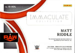 2022 Matt Riddle Panini Immaculate WWE IMMACULATE STANDARD JUMBO SHIRT 73/99 RELIC #IS-RDL Monday Night Raw