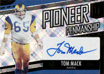 2019 Tom Mack Panini Unparalleled PIONEER PENMANSHIP AUTO 75/99 AUTOGRAPH #PP-TM Los Angeles Rams HOF