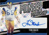 2019 Tom Mack Panini Unparalleled PIONEER PENMANSHIP AUTO 75/99 AUTOGRAPH #PP-TM Los Angeles Rams HOF