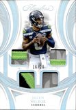 2025 Jalen Milroe Panini Flawless HOLO SILVER ROOKIE QUAD PATCH 16/20 RELIC #RS-JME Seattle Seahawks