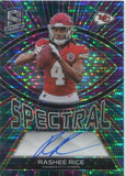 2023 Rashee Rice Panini Spectra ROOKIE SPECTRAL AUTO 58/99 AUTOGRAPH RC #SS-RRI Kansas City Chiefs