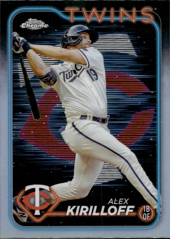 2024 Alex Kirilloff Topps Chrome LIGHTBOARD LOGO REFRACTOR #206 Minnesota Twins