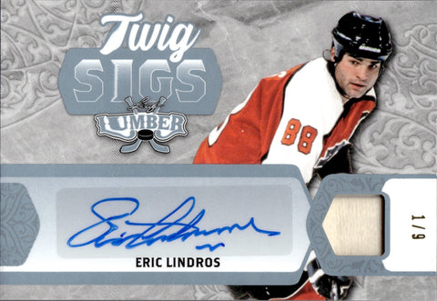 2022 Eric Lindros Leaf Lumber TWIG SIGS STICK AUTO 1/9 AUTOGRAPH RELIC #TS-EL1 Philadelphia Flyers