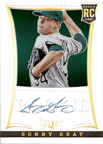 2013 Sonny Gray Panini Select HOLO SILVER ROOKIE AUTO 69/99 AUTOGRAPH #245 Oakland A's