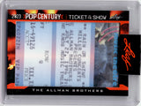 2023 The Allman Brothers Leaf Pop Century TICKET TO THE SHOW RELIC STUB #TS-214