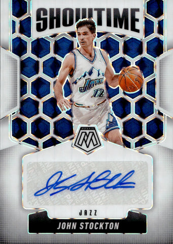 2024-25 John Stockton Panini Mosaic SHOWTIME SIGNATURES AUTO 24/25 AUTOGRAPH #SS-STC Utah Jazz HOF