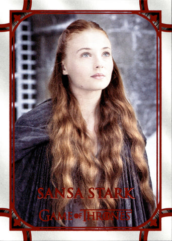 2021 Sansa Stark Rittenhouse Game of Thrones THE IRON ANNIVERSARY SERIES 1 RED 09/50 #149