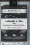 2025 Victor Scott II Topps Chrome Black PINK WAVE REFRACTOR AUTO 02/15 AUTOGRAPH #CBA-VS St. Louis Cardinals *Case Scratches*
