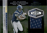 2001 LaDainian Tomlinson Playoff Honors ROOKIE GEMS JERSEY 317/725 RELIC #229 San Diego Chargers HOF