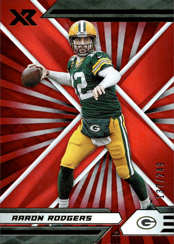 2021 Aaron Rodgers Panini XR RED 137/249 #36 Green Bay Packers