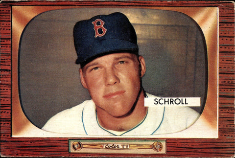 1955 Al Schroll Bowman ROOKIE RC #319 Boston Red Sox BV $20