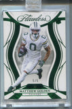 2025 Matthew Golden Panini Flawless EMERALD GREEN ROOKIE 5/5 RC #87 Green Bay Packers