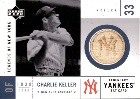 2001 Charlie Keller Upper Deck Legends of New York BAT RELIC #LYB-CK New York Yankees 2