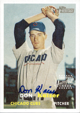 2006 Don Kaiser Topps Heritage REAL ONE AUTO AUTOGRAPH #ROA-DK Chicago Cubs