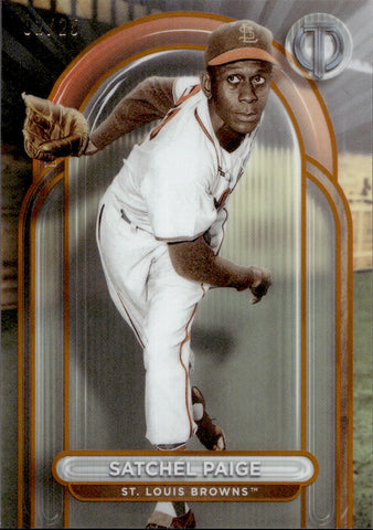 2024 Satchel Paige Topps Tribute ORANGE 02/25 #11 St. Louis Browns HOF